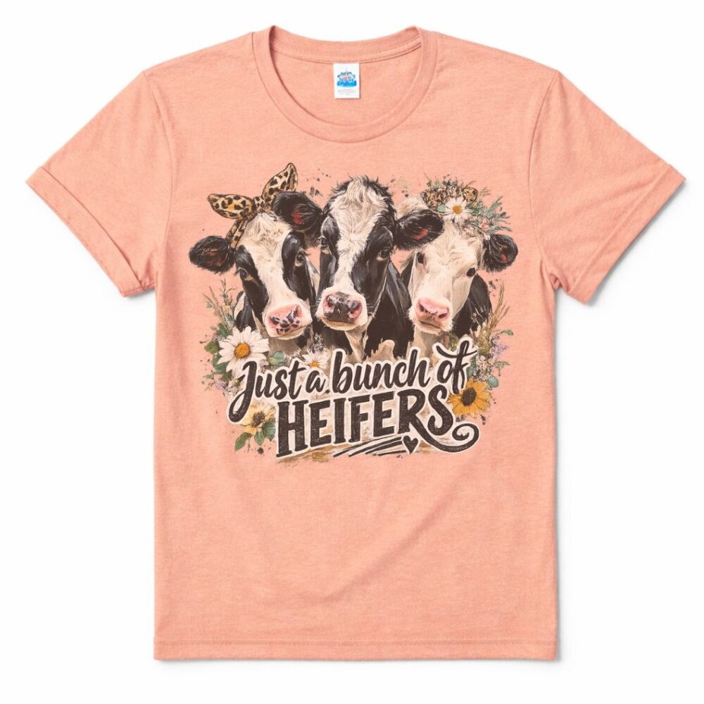 Just A Bunch Of Heifers Western Graphic T Shirt Trendy Boutique Style Tee Womens